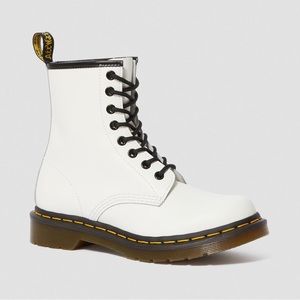 Women’s Dr. Martens White Lace Up Boots